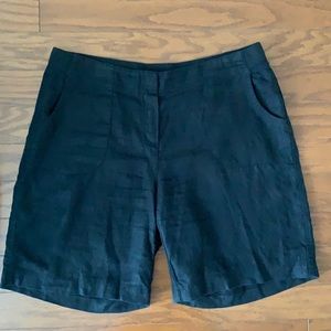 J. Jill | Sz 12 100% Linen Black Shorts